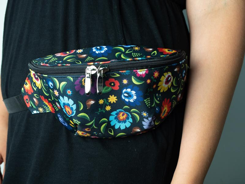 HIP BAG - LOWICZ FOLKLORE / black - big