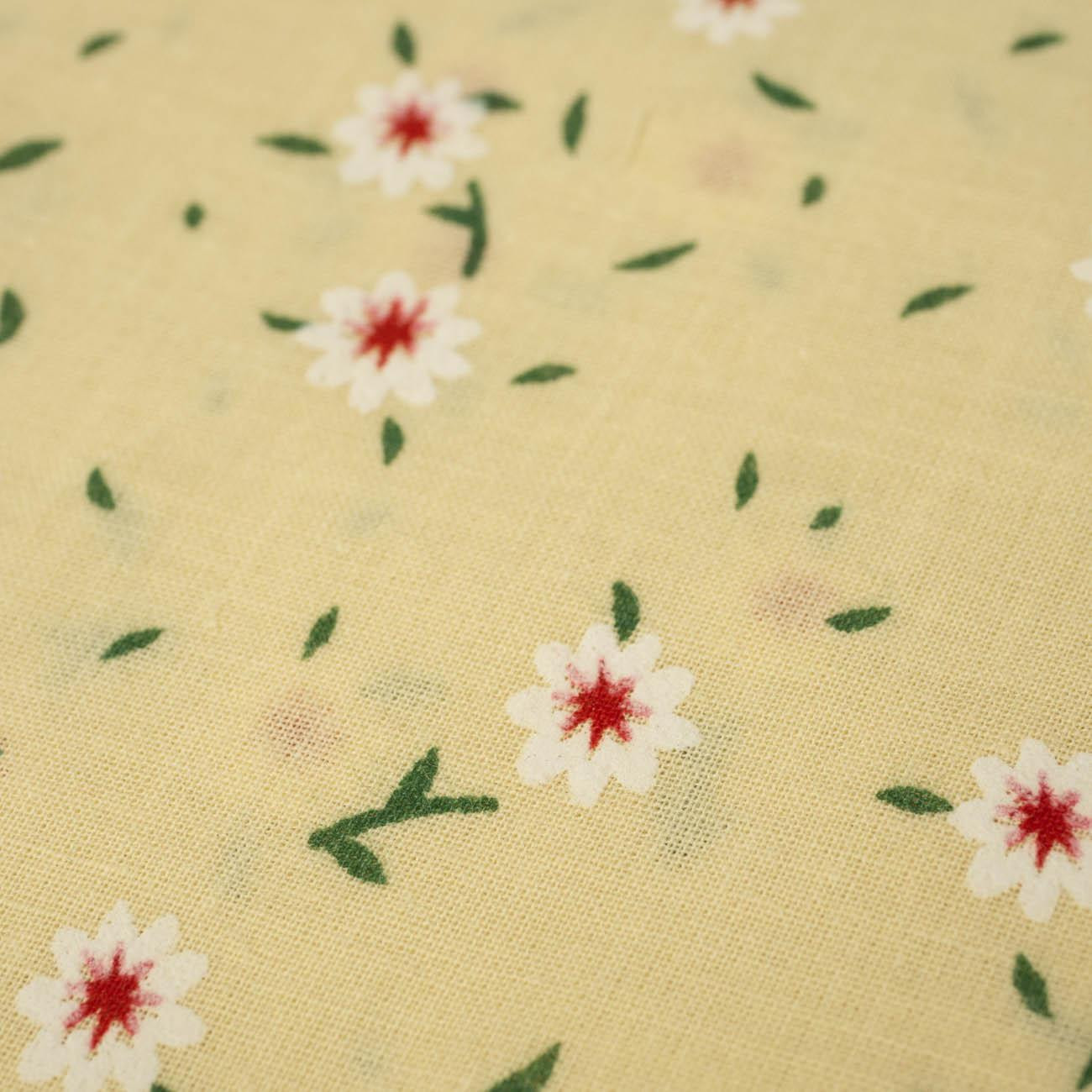 DAISIES / YELLOW - POPLIN 100% cotton 