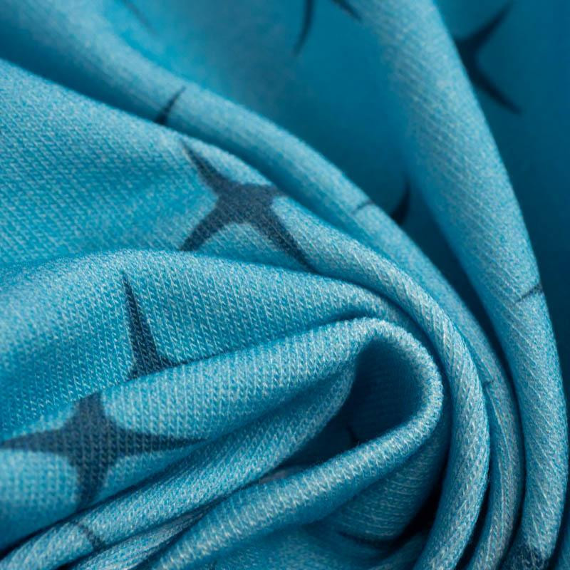 FIRST STAR ( dark blue ) / turquoise - single jersey with elastane 