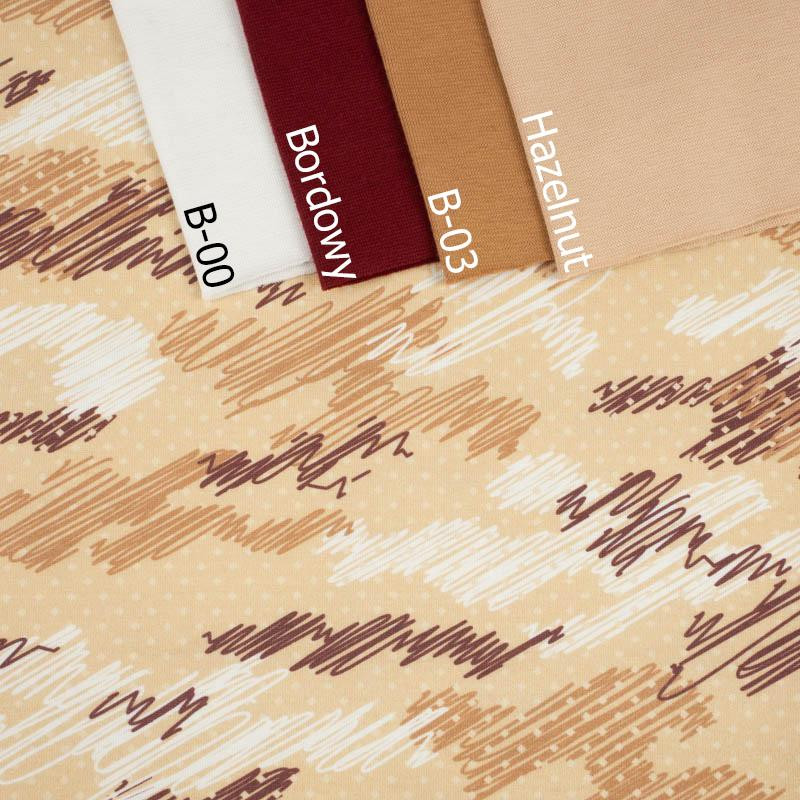 CAMOUFLAGE - scribble / mustard - single jersey with elastane 