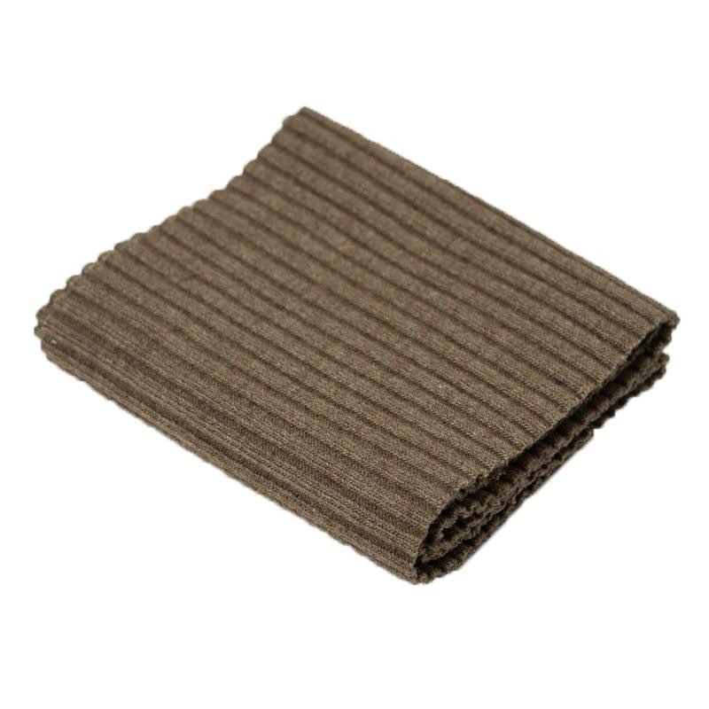 BROWN MELANGE -Thick sweater ribbing