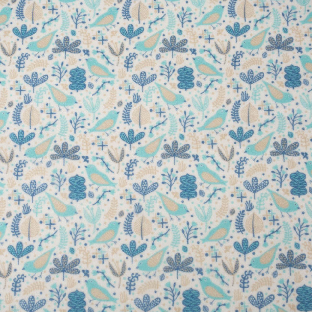 TURQUOISE BIRDS - Duffle fleece