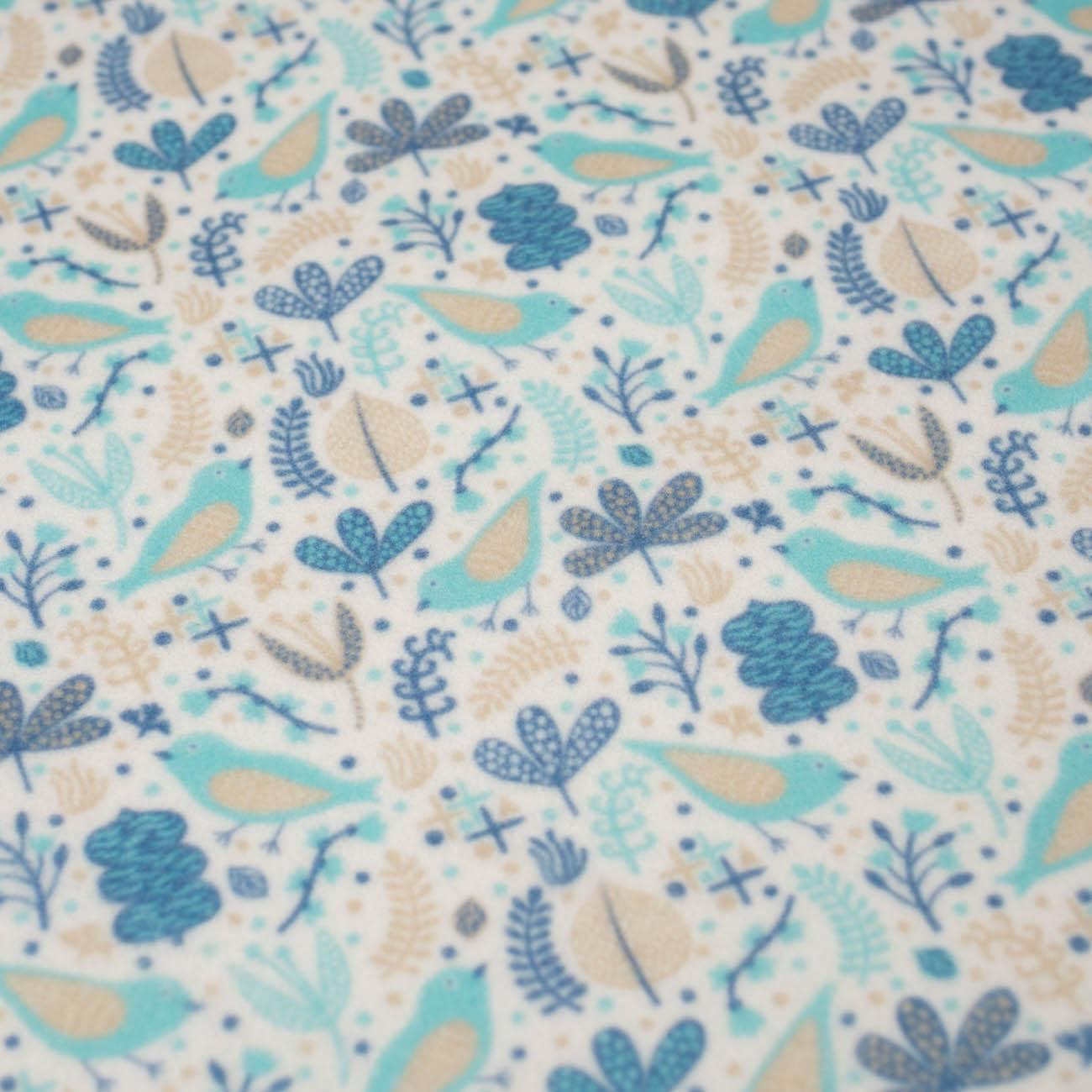 TURQUOISE BIRDS - Duffle fleece