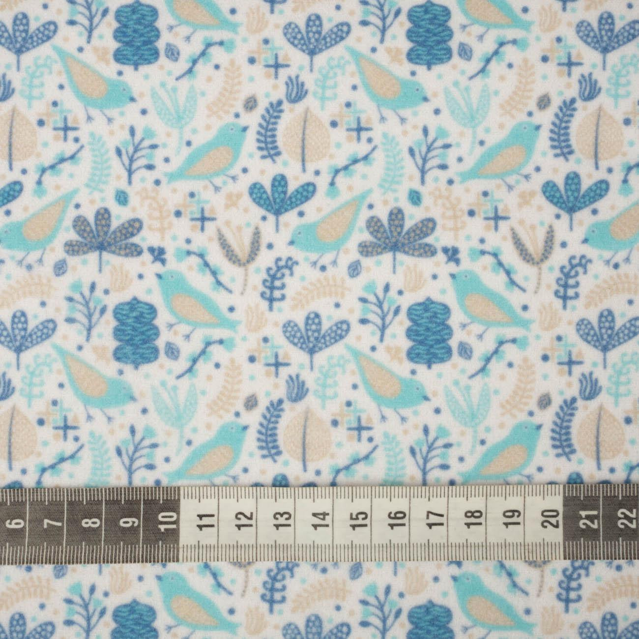 TURQUOISE BIRDS - Duffle fleece