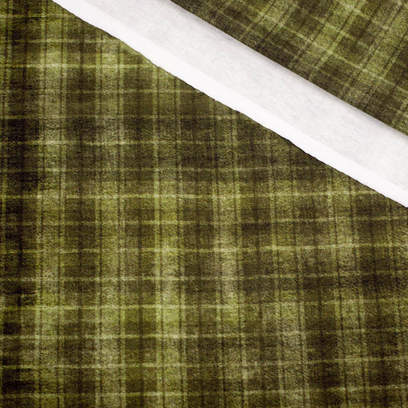 AUTUMN CHECK  / green (AUTUMN COLORS) - single jersey with elastane 