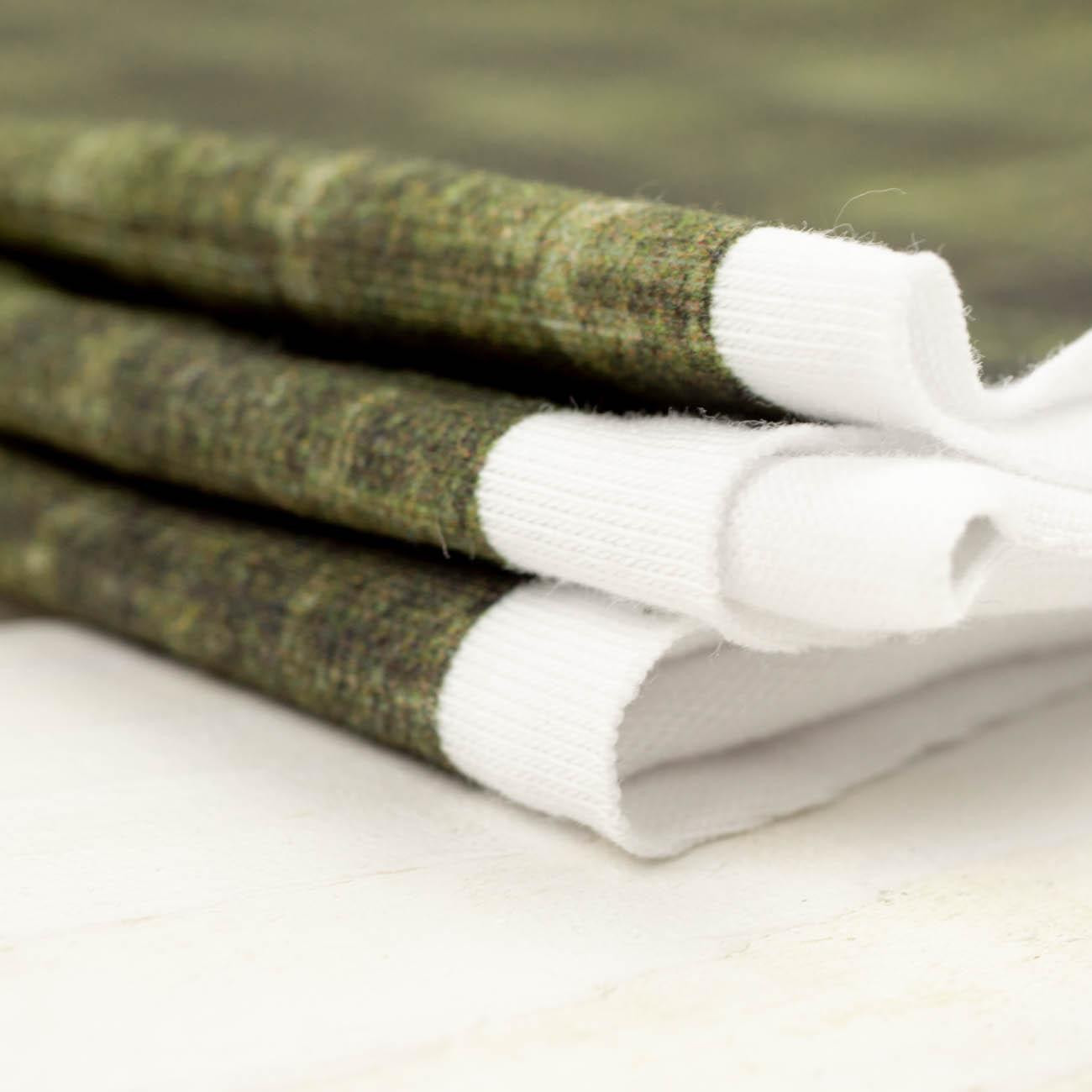 AUTUMN CHECK  / green (AUTUMN COLORS) - single jersey with elastane 