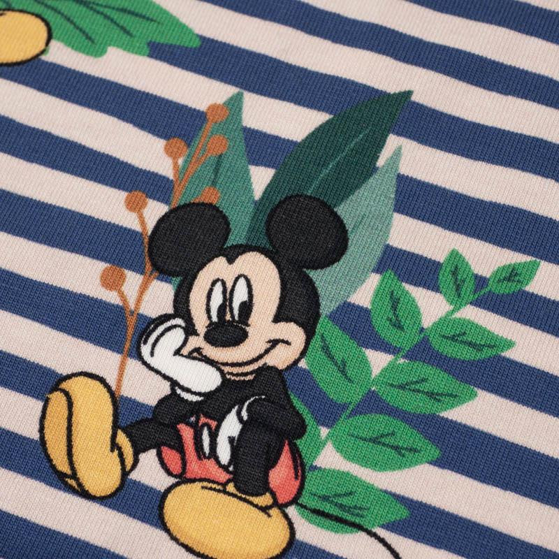 MICKEY MOUSE / leaves / stripes - single jersey
