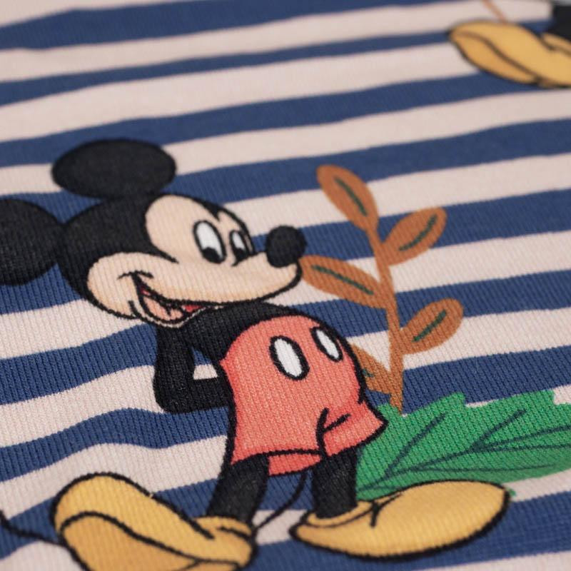 MICKEY MOUSE / leaves / stripes - single jersey