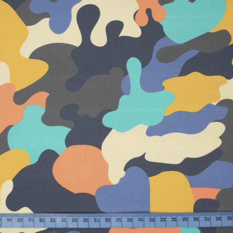 CAMOUFLAGE COLORFUL pat. 2 - looped knit fabric