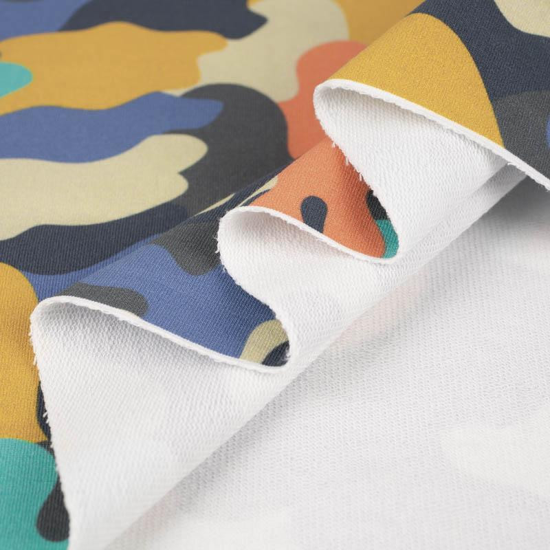 CAMOUFLAGE COLORFUL pat. 2 - looped knit fabric