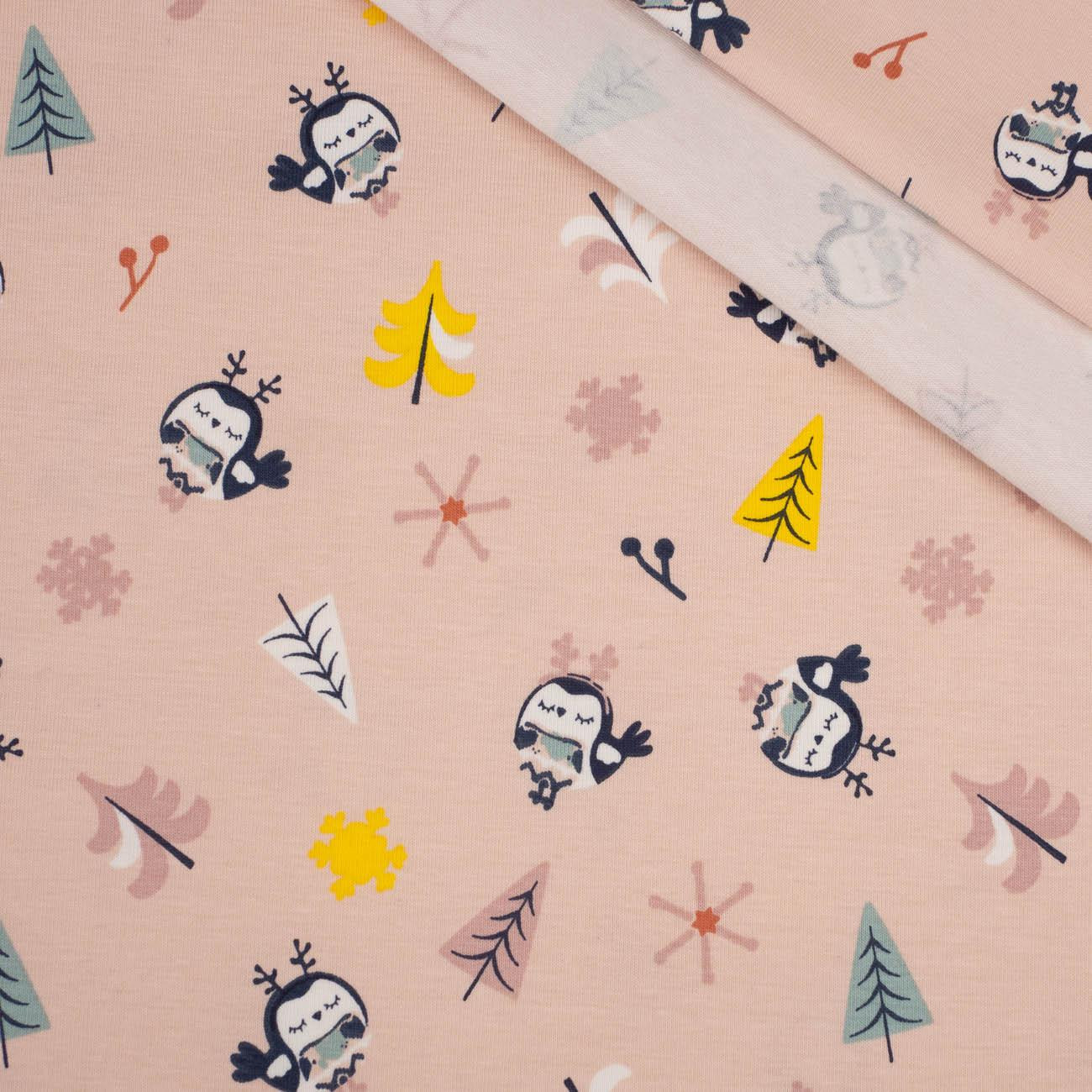 WINTER SPARROWS / salmon pink - single jersey