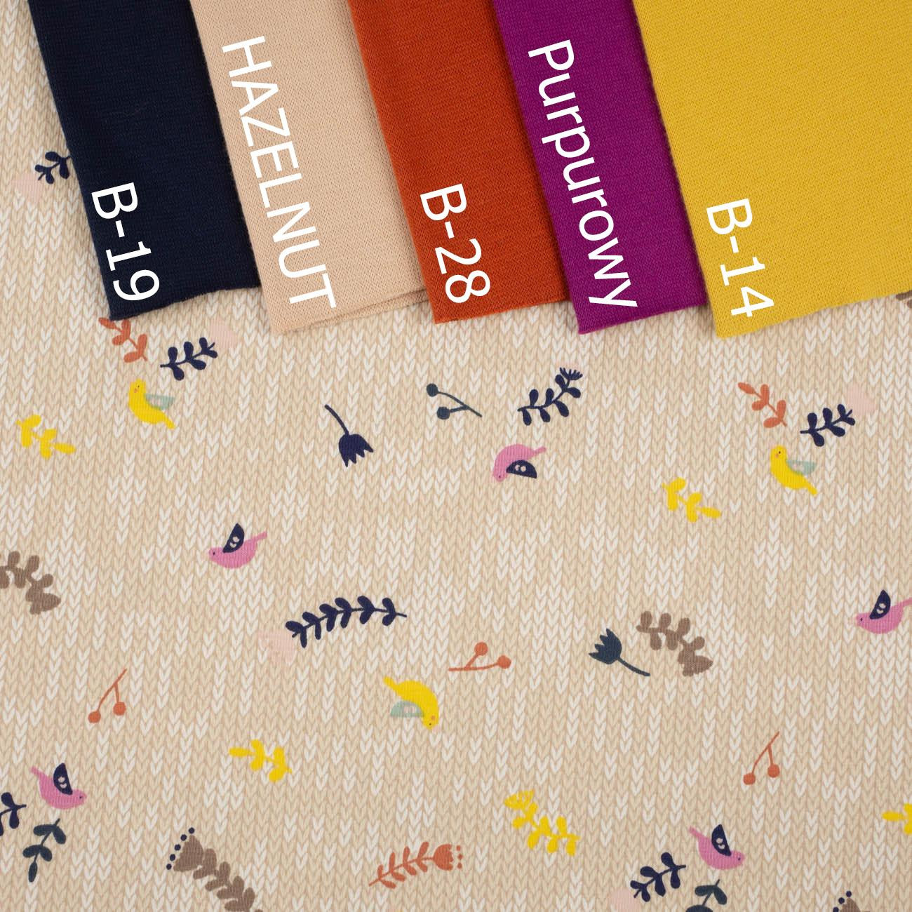 BIRDS AND TWIGS / herringbone - single jersey