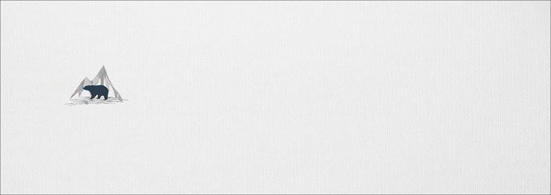BEAR (ADVENTURE) / white - Panoramic panel - looped knit fabric with elastane