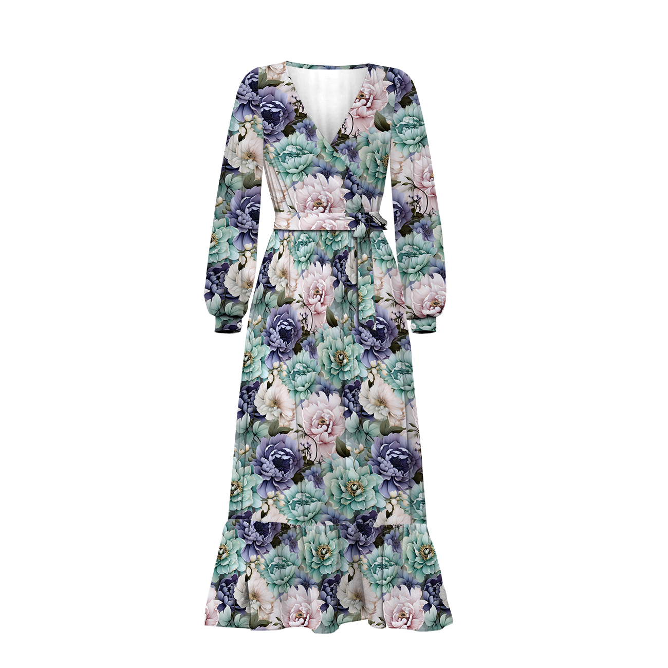 PASTEL FLOWERS WZ.18 - viscose woven fabric