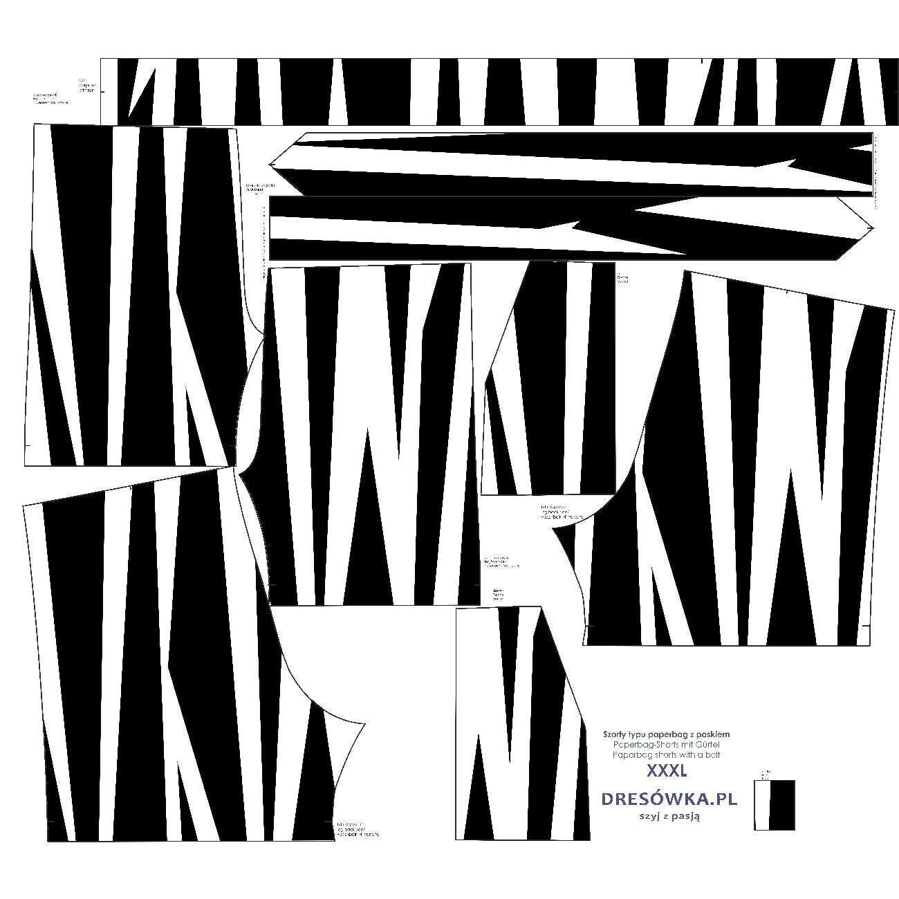 PAPERBAG SHORTS - STRIPES - sewing set