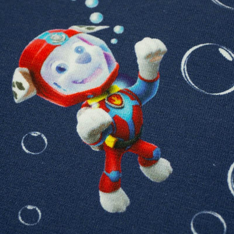 PAW PATROL ( bubbles ) / dark blue - single jersey