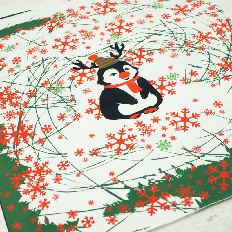 PENGUIN REINDEER 2.0 / green M (50cm x 60cm) - panel single jersey TE210