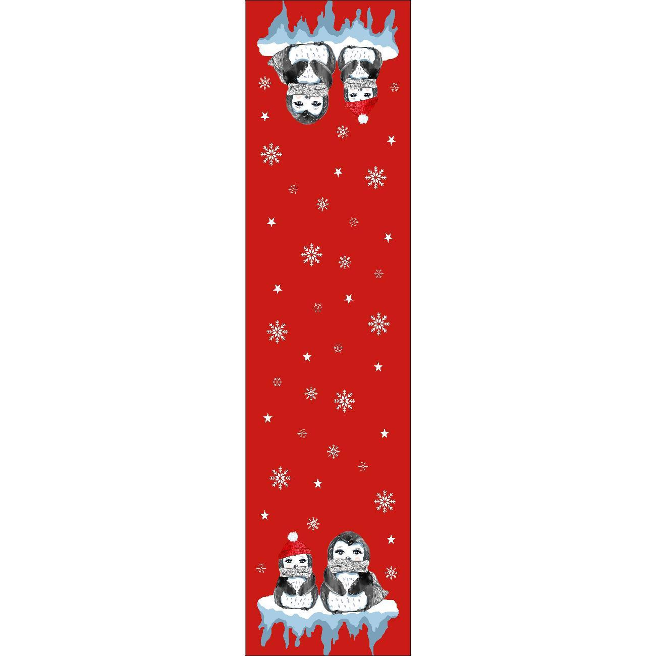 TABLE RUNNER PANEL -PENGUINS (ENCHANTED WINTER) - sewing set