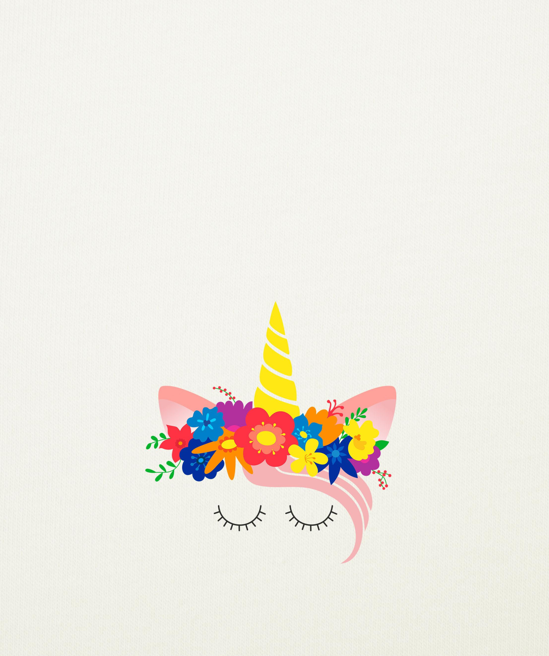 UNICORN / flowers - panel looped knit 