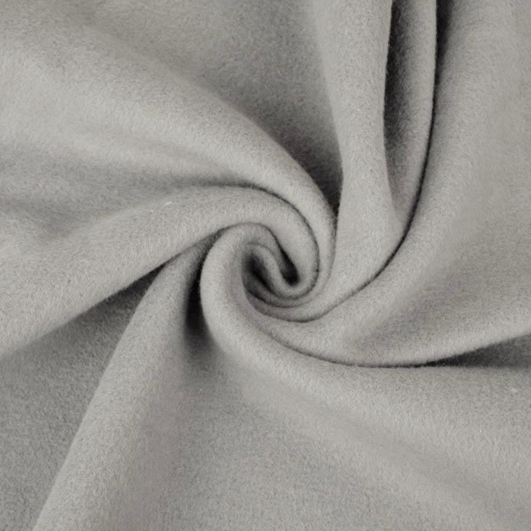 LIGHT GREY - Double-sided cotton fleece