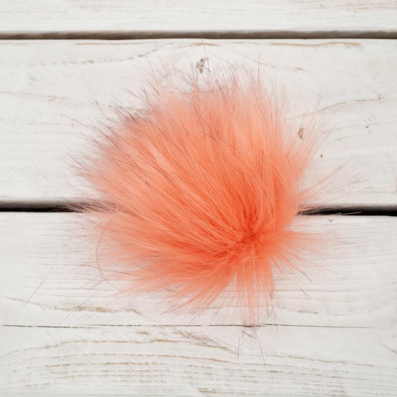 Eco fur pompom 9cm - peach