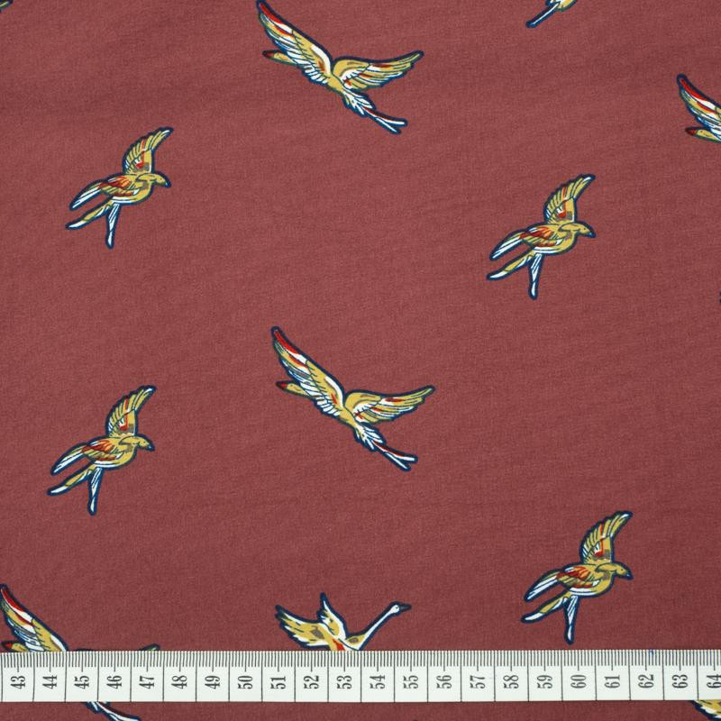 BIRD DANCE / maroon - Clothing woven fabric 