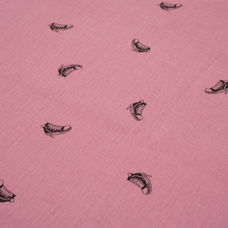 SNEAKERS / rose quartz - cotton muslin