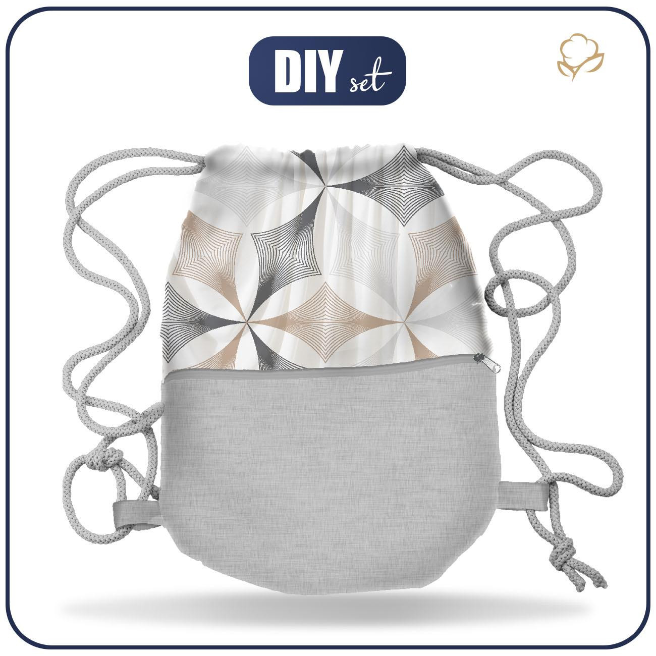 GYM BAG WITH POCKET - ROSETTE - sewing set