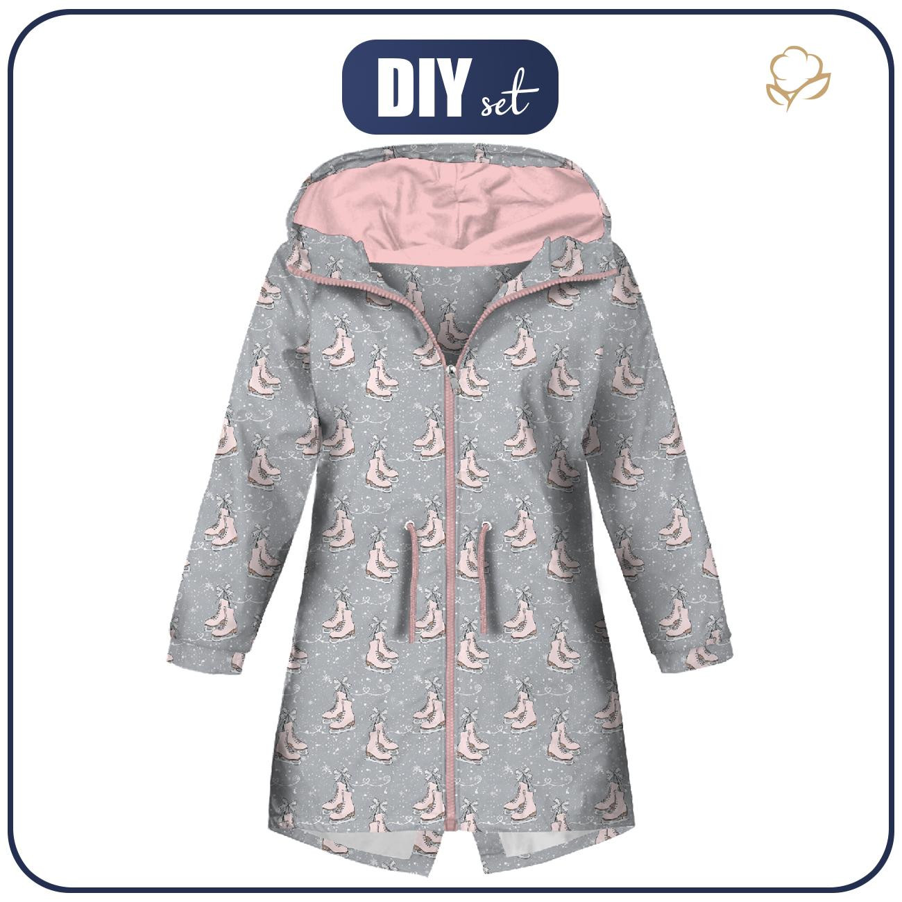 KIDS PARKA (ARIEL) - PINK ICE SKATES (WINTER) - softshell