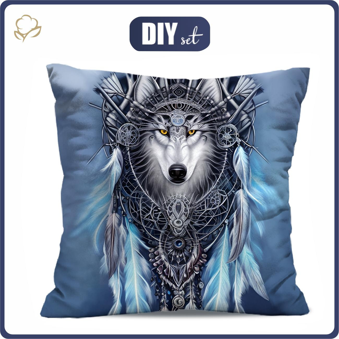 PILLOW 45X45 - SPIRIT WOLF - sewing set