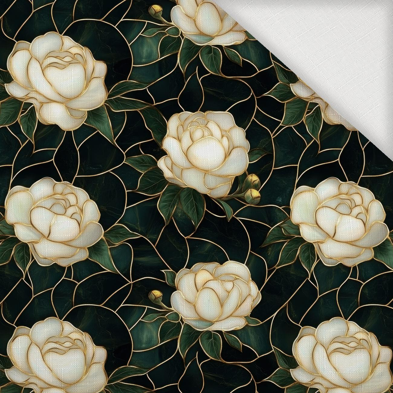STAINED GLASS WZ. 17 - Woven Fabric for tablecloths