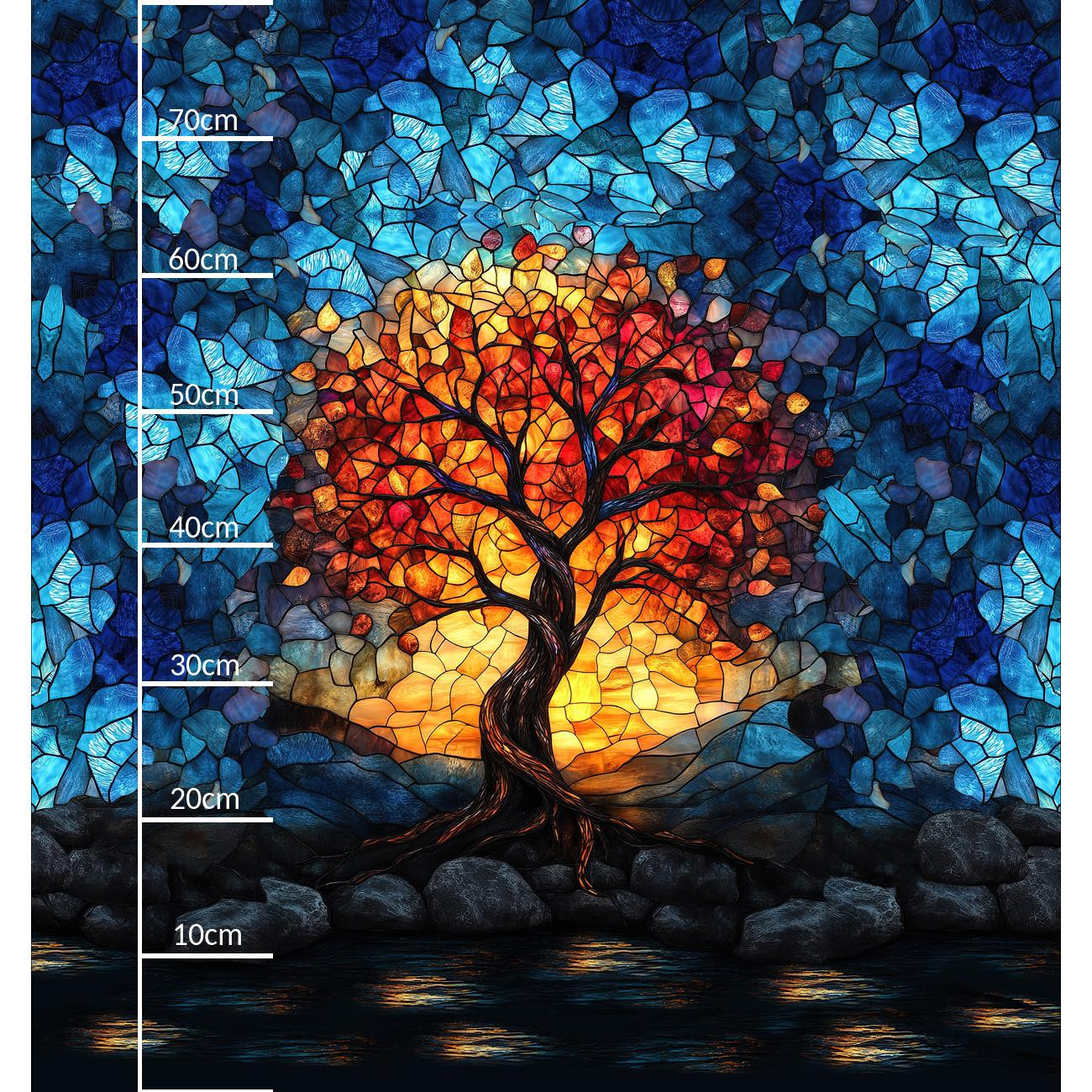 STAINED GLASS WZ.6 - panel (75cm x 80cm) Waterproof woven fabric