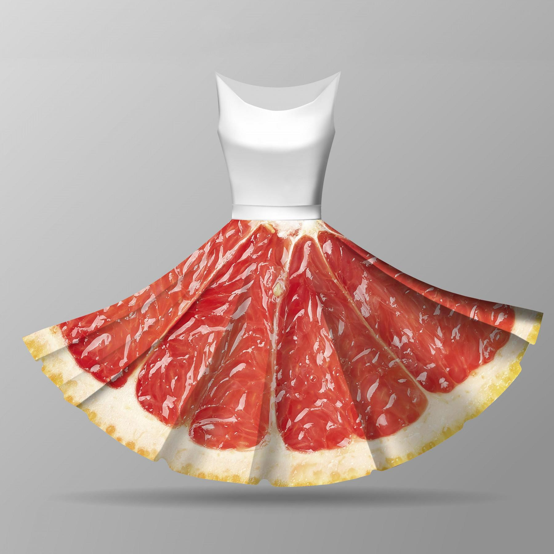 GRAPEFRUIT -  big circle skirt panel 