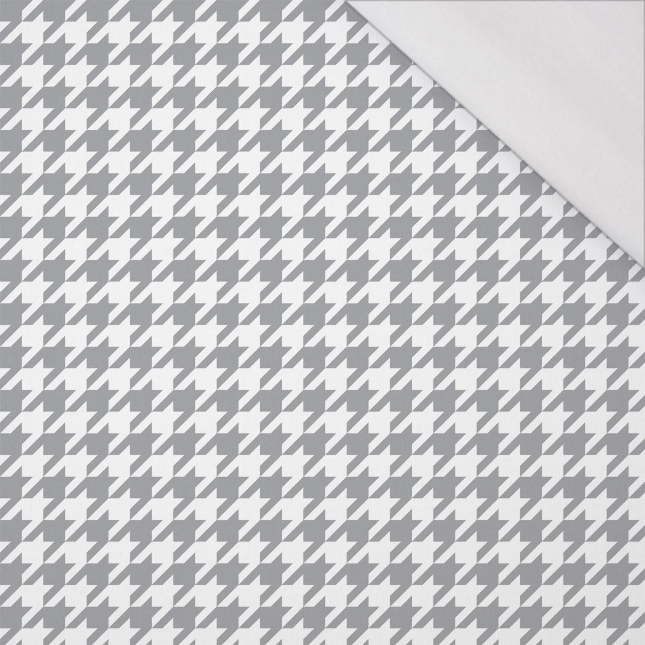 GREY HOUNDSTOOTH / WHITE - single jersey 