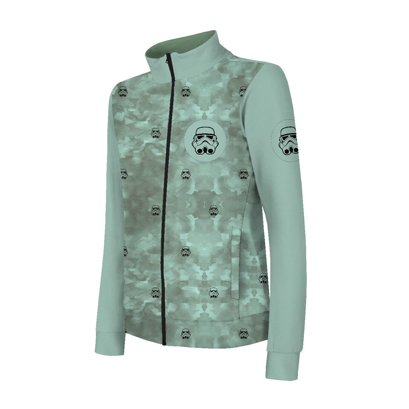 "MAX" CHILDREN'S TRAINING JACKET - STORMTROOPERS (minimal) / CAMOUFLAGE pat. 2 (olive) - knit with short nap