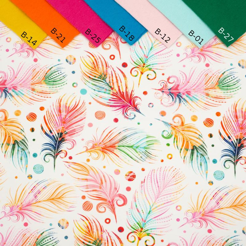 RAINBOW FEATHERS - looped knit 