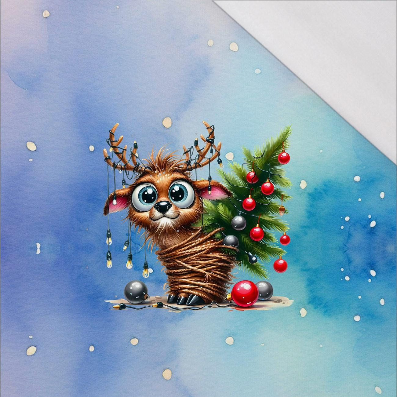 Christmas animal wz. 3 - panel (60cm x 50cm) SINGLE JERSEY