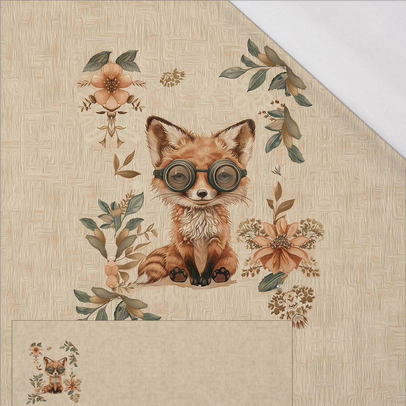 FOX STEAMPUNK FOREST - SINGLE JERSEY PANORAMIC PANEL (60cm x 155cm)