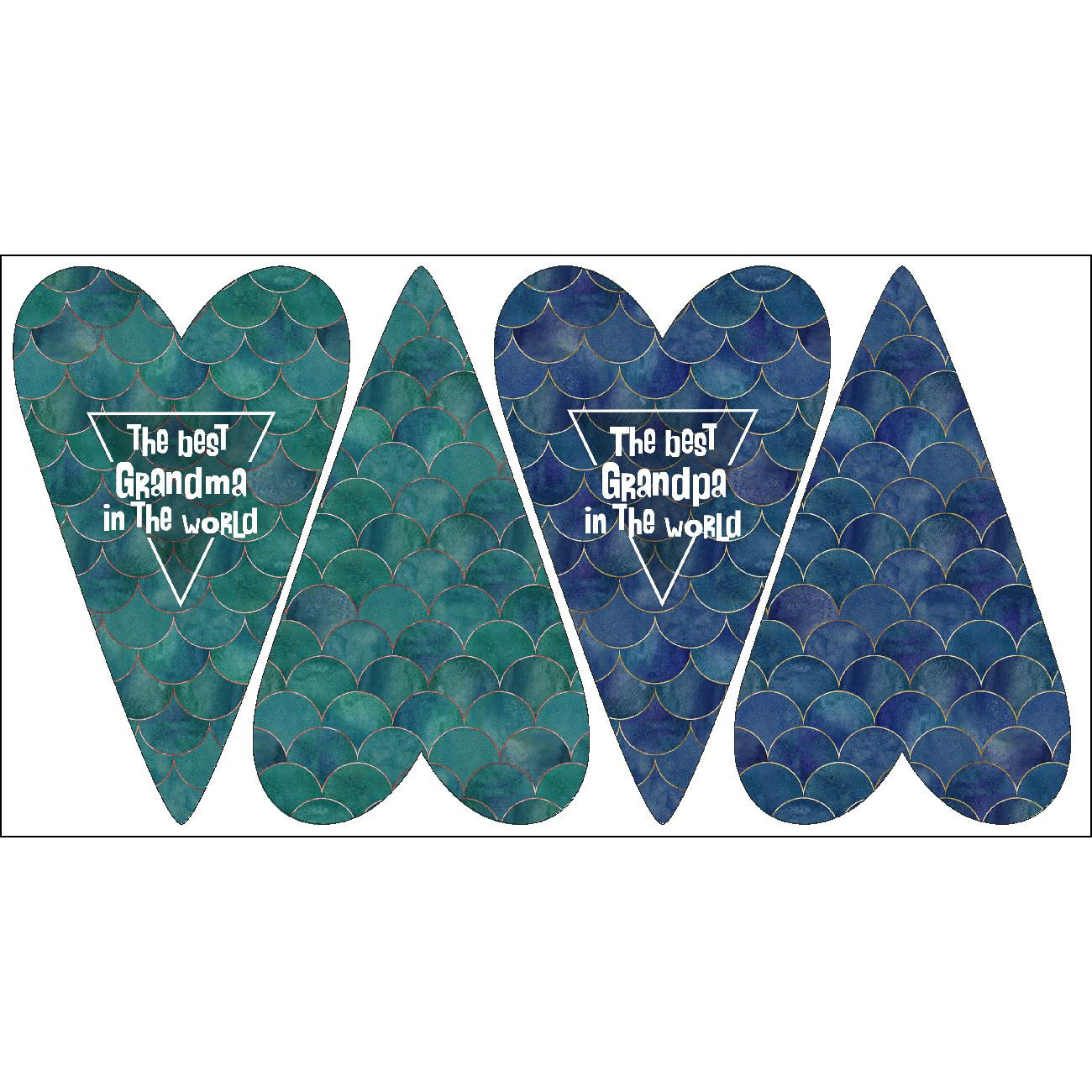 DECORATIVE HEARTS - FISH SCALES EN