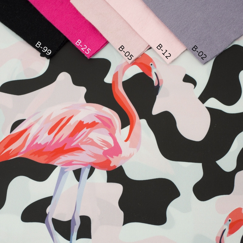 CAMOUFLAGE FLAMINGOS - Nylon fabric