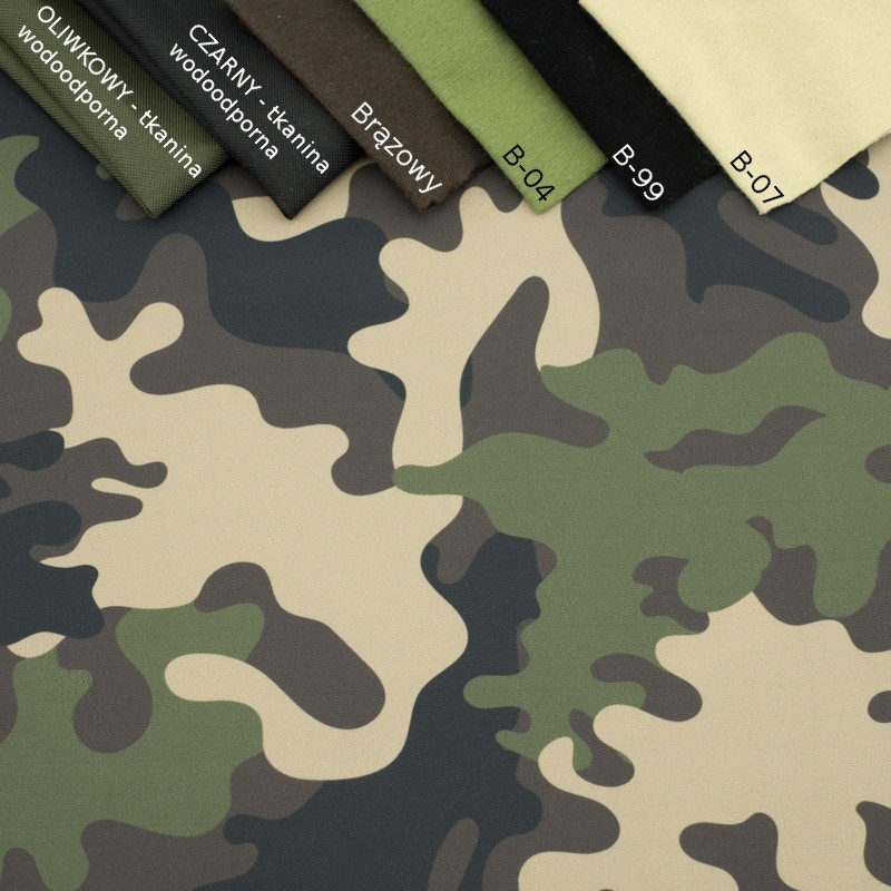 100cm CAMOUFLAGE OLIVE - Waterproof woven fabric