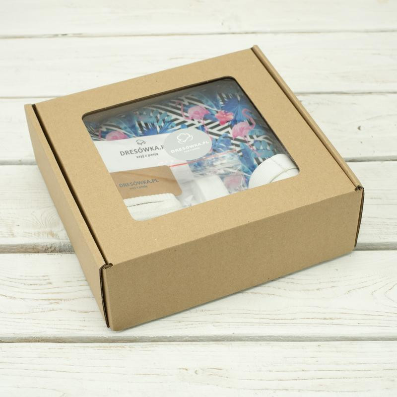 Men's swim trunks - TROPICAL FLAMINGOS  - sewing set