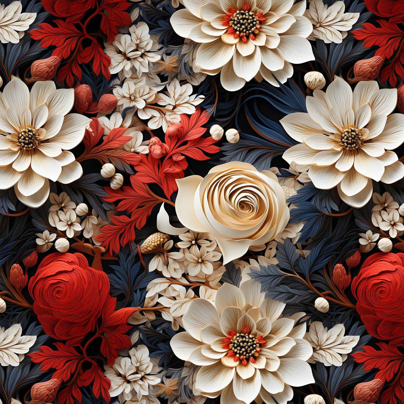 75cm VIBRANT FLOWERS PAT. 1 - Panama 220g