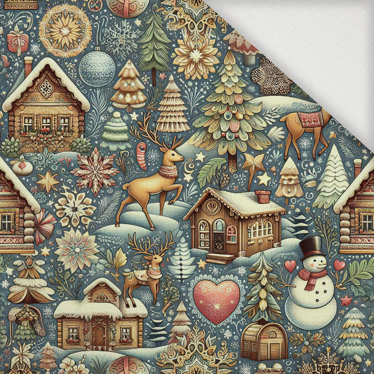 Vintage Christmas wz.23 - Woven Fabric for tablecloths