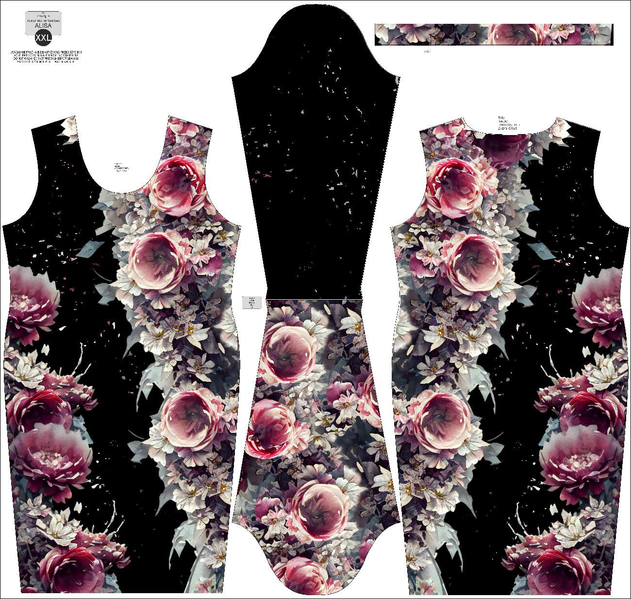 PENCIL DRESS (ALISA) - VINTAGE FLOWERS WZ. 5 - sewing set