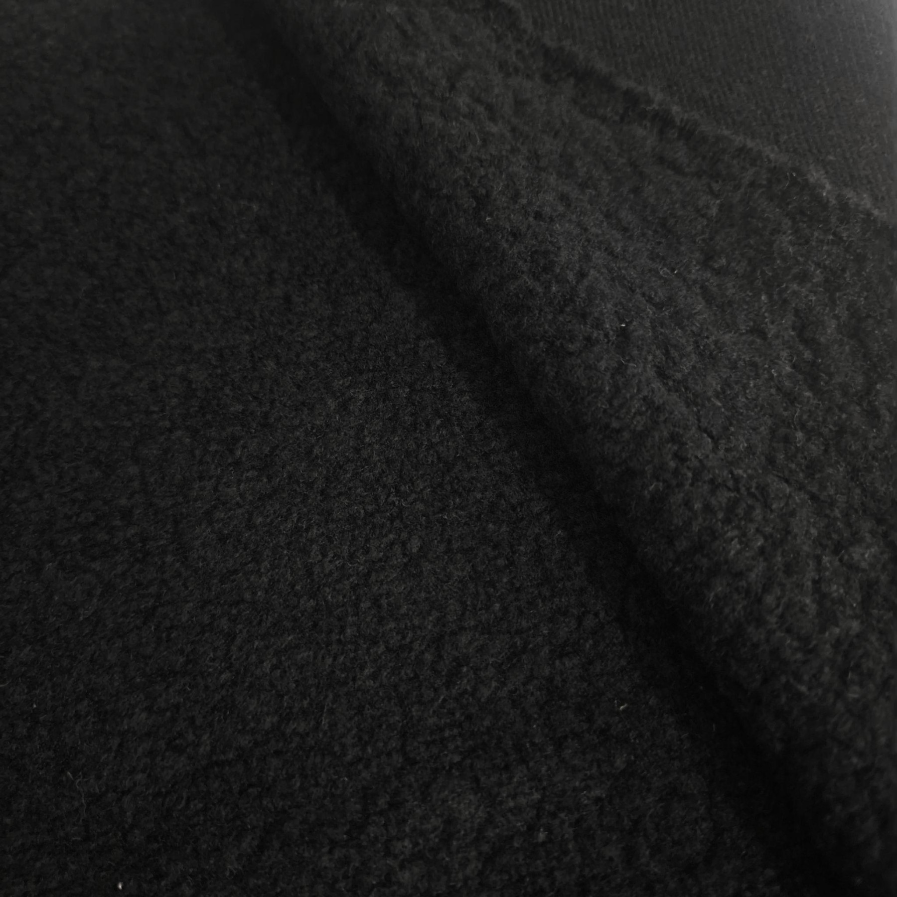 BLACK - Sweater Knit Fabric - Wool BERGEN