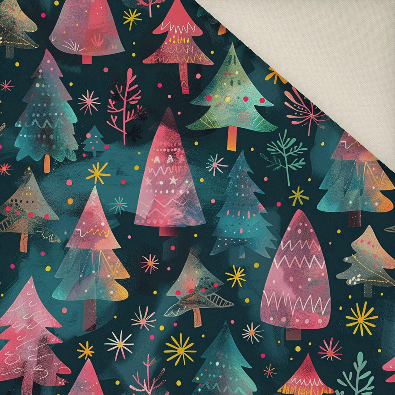 Pink Vintage Christmas wz. 5- Upholstery velour 