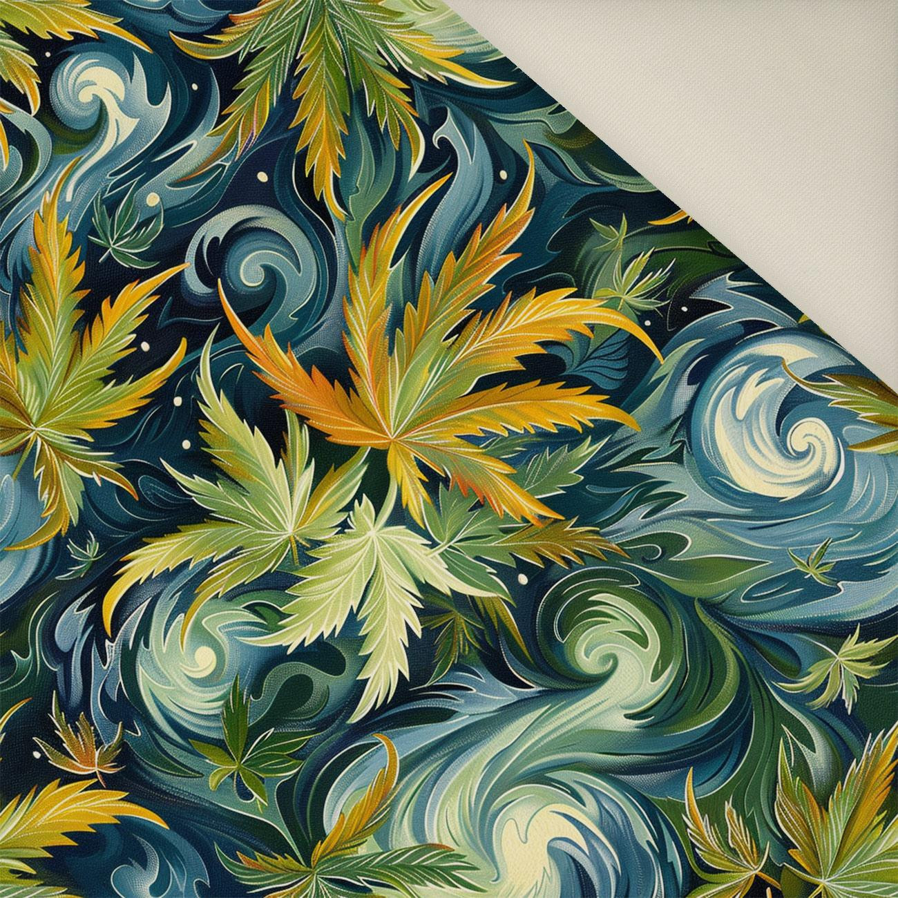 Hemp leaves WZ. 6- Upholstery velour 