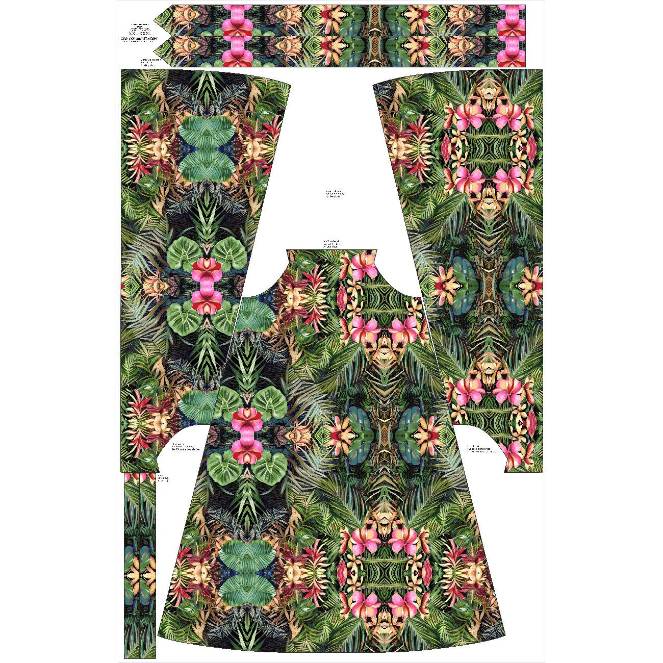 DRESS "DALIA" MAXI - WILD JUNGLE pat. 2 - sewing set