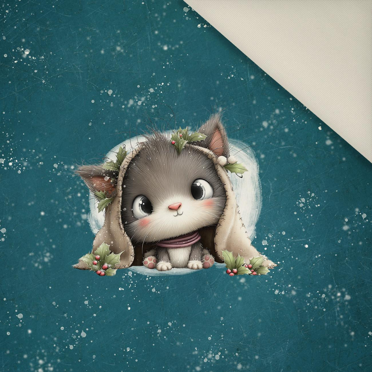 WINTER ANIMALS wz.19 - panel (60cm x 50cm) Upholstery velour